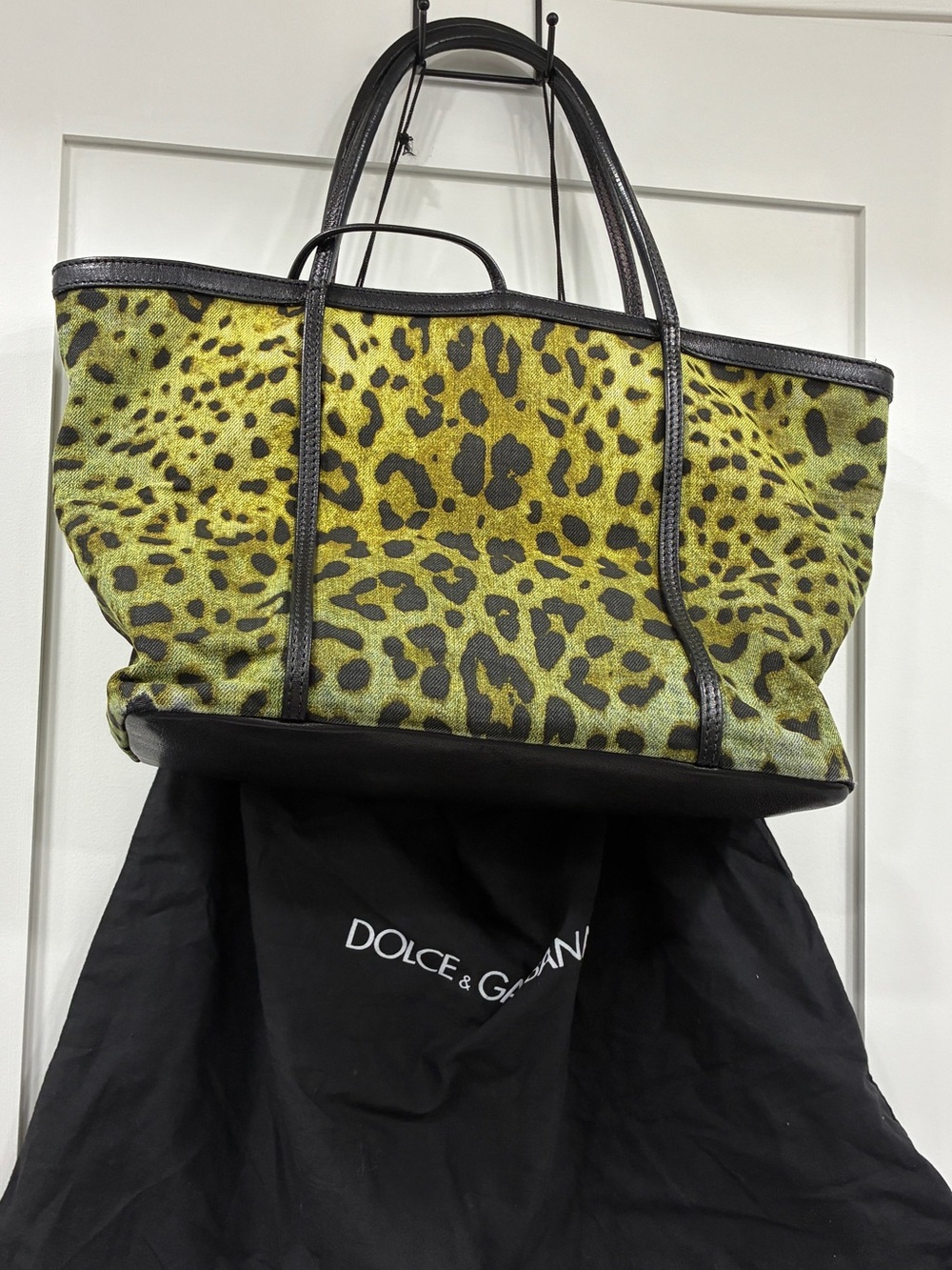AUTHENTIC DOLCE & GABBANA LEOPARD PRINT TOTE BAG | LARGE SHOPPER | ENTRUPY COA - Picture 7 of 11